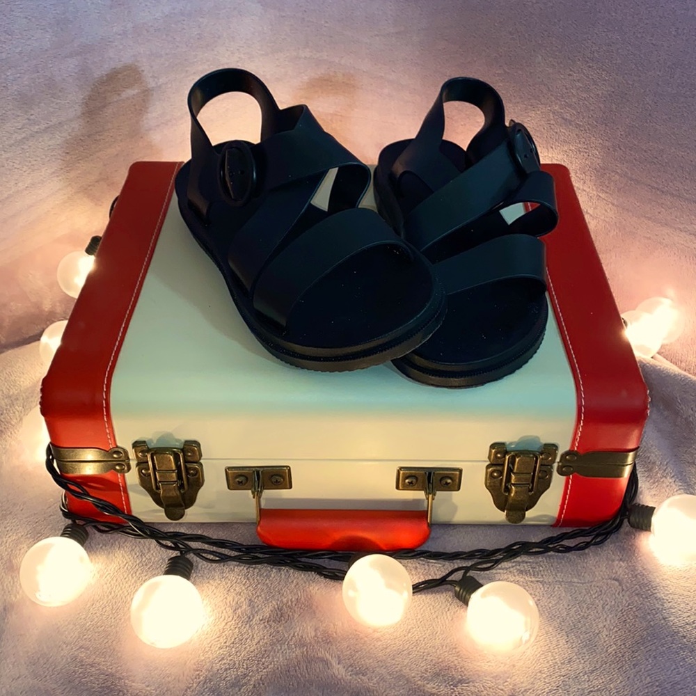 Black Rubber Sandals